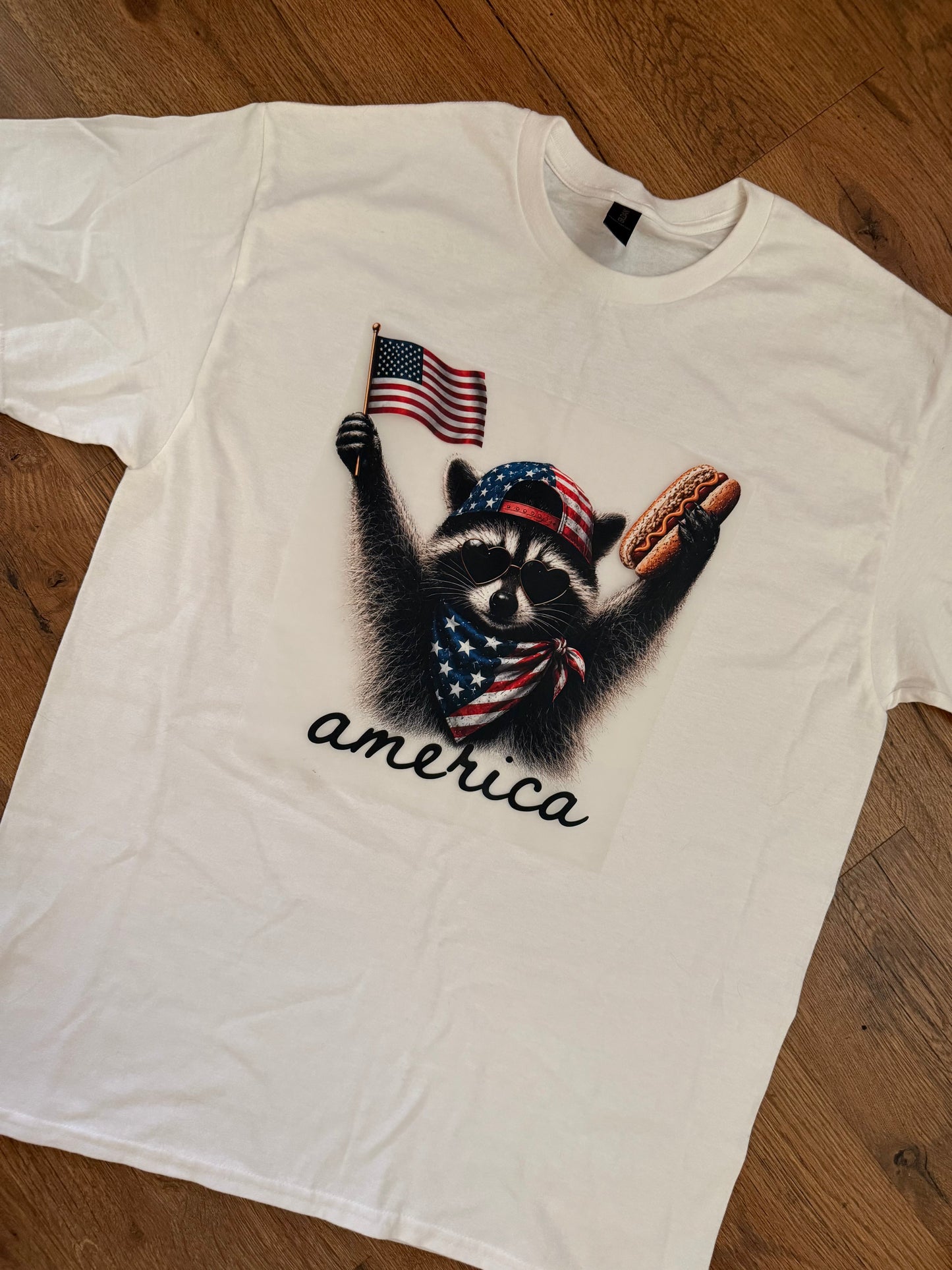 America Raccoon Tshirt